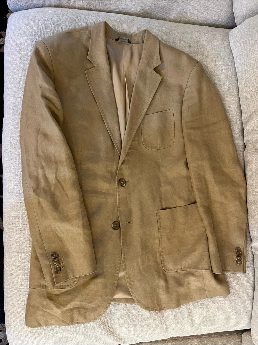 Banana Republic Tan Linen Blazer Jacket